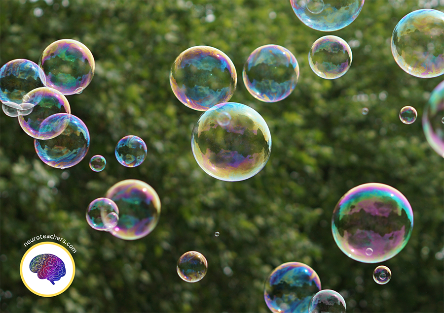 autism and sensory processing play with bubbles